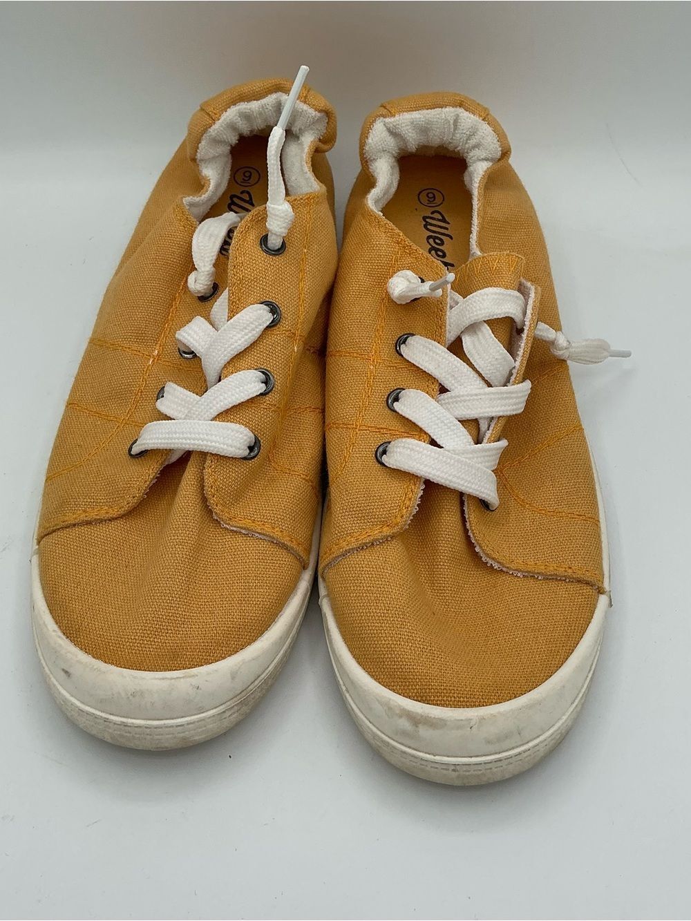 Weeboo Mustard Yellow Canvas slip on  Sneakers size 9 worn once